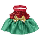 Red and Green Sequin Dress