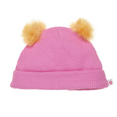 Pink Waffle Knit Beanie