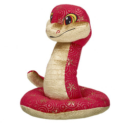 Lunar New Year Red and Gold Snake Stuffed Animal