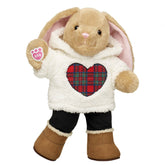 Pawlette™ Bunny Plush Tartan Hoodie Gift Set