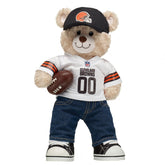 Happy Hugs Teddy Bear Cleveland Browns™ Fan Hat and Football Gift Set