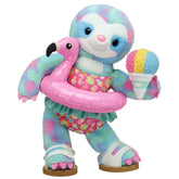 Summer Waves Sloth Stuffed Animal Flamingo Floatie Gift Set