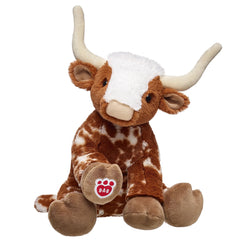 Longhorn Cow Stuffed Animal Overalls Gift Set