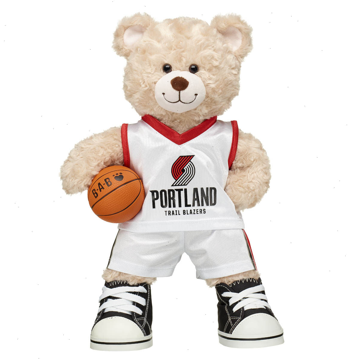 Happy Hugs Teddy Bear Portland Trail Blazers Basketball Gift Set