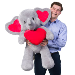 Giant Love You Tons Elephant Stuffed Animal Valentine's Day Gift Set