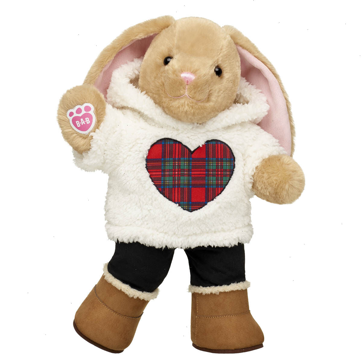 Pawlette™ Bunny Plush Tartan Hoodie Gift Set