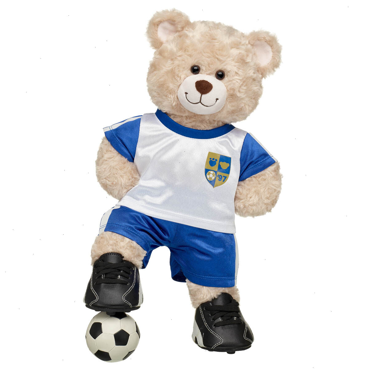 Happy Hugs Teddy Bear Blue Soccer Gift Set with Soccer Ball
