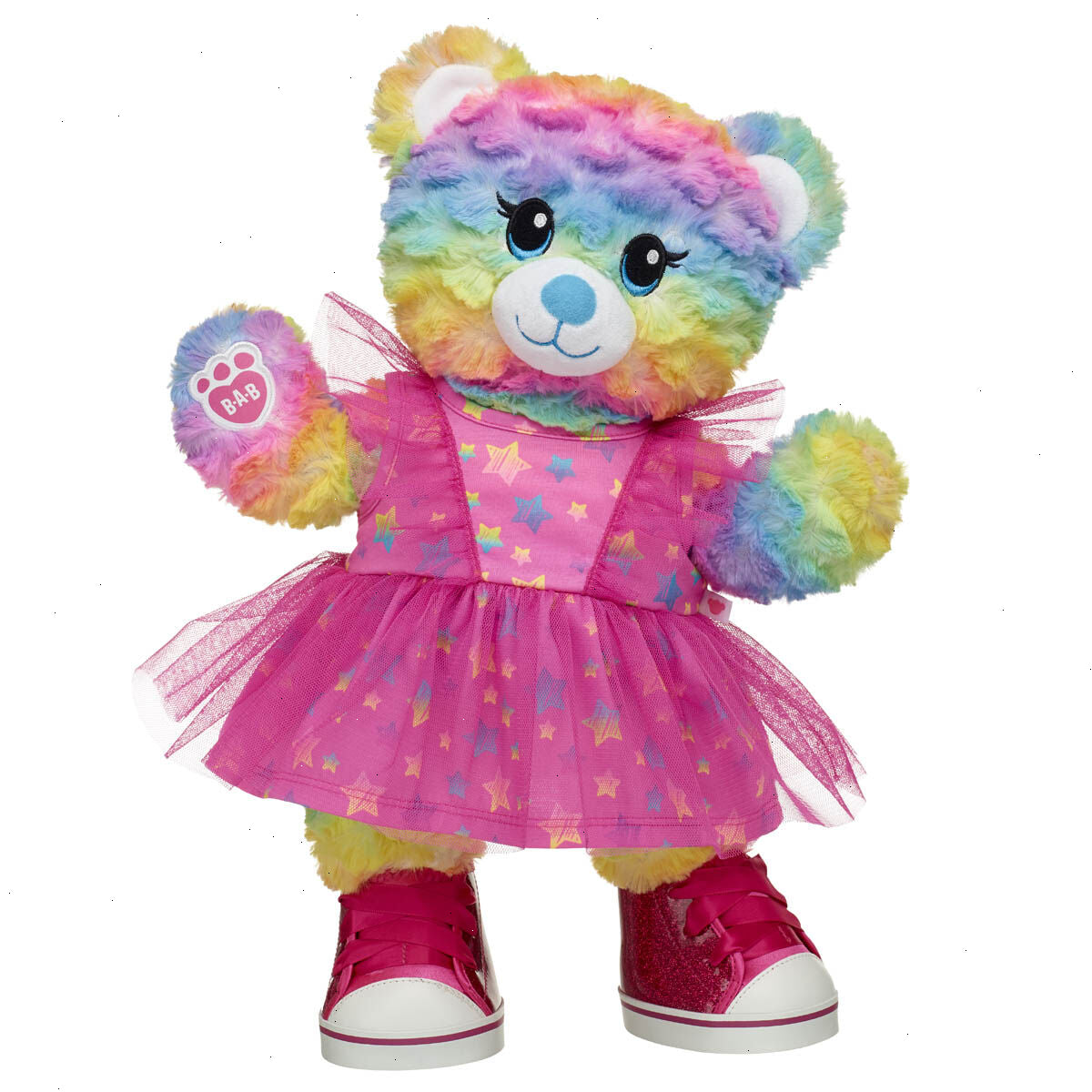 Rainbow Party Teddy Bear Star Dress Gift Set